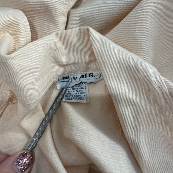 Michael Peachy Cream Women's Cream Coat Size Medium - Picture 3 of 4